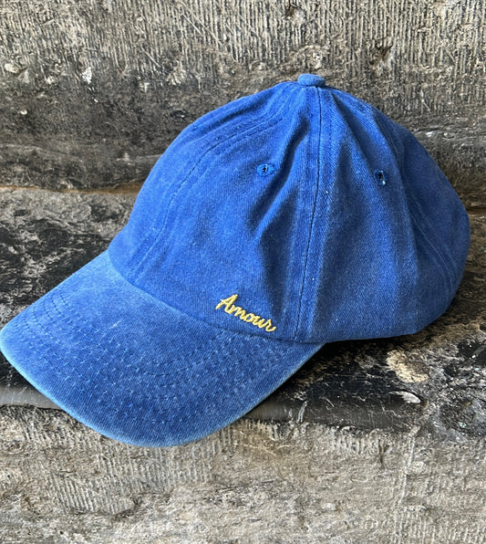 Casquette MOKI AMOUR Bleu jean
