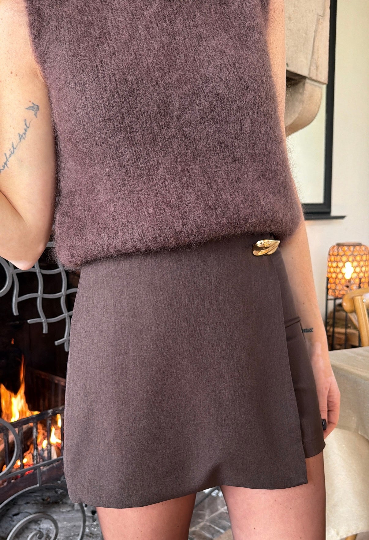 Jupe/Short ELISE Marron