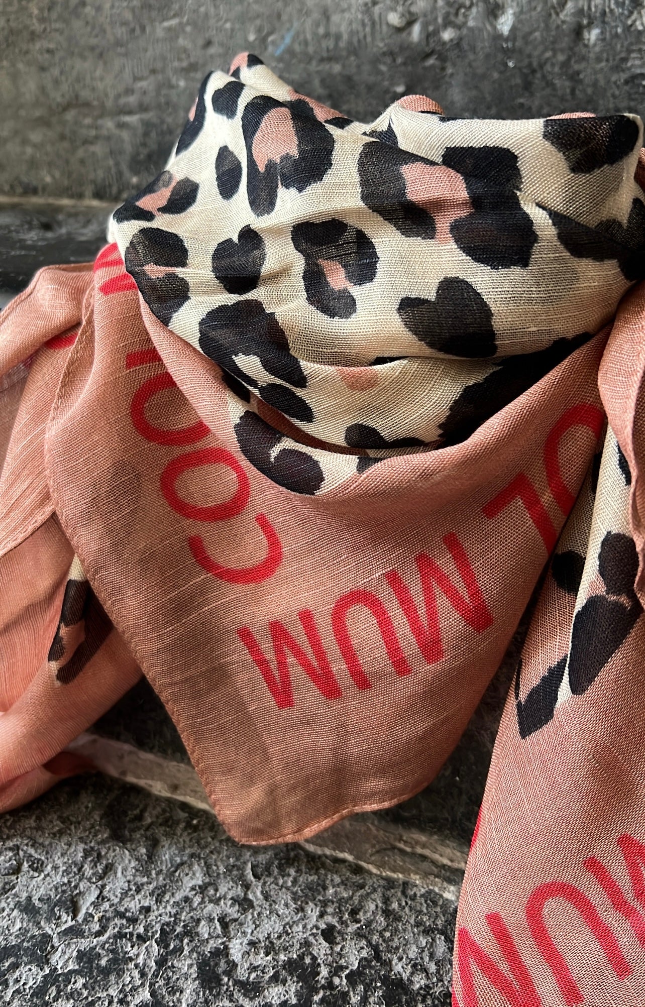 Foulard MIRANDI Moka camel/Léopard