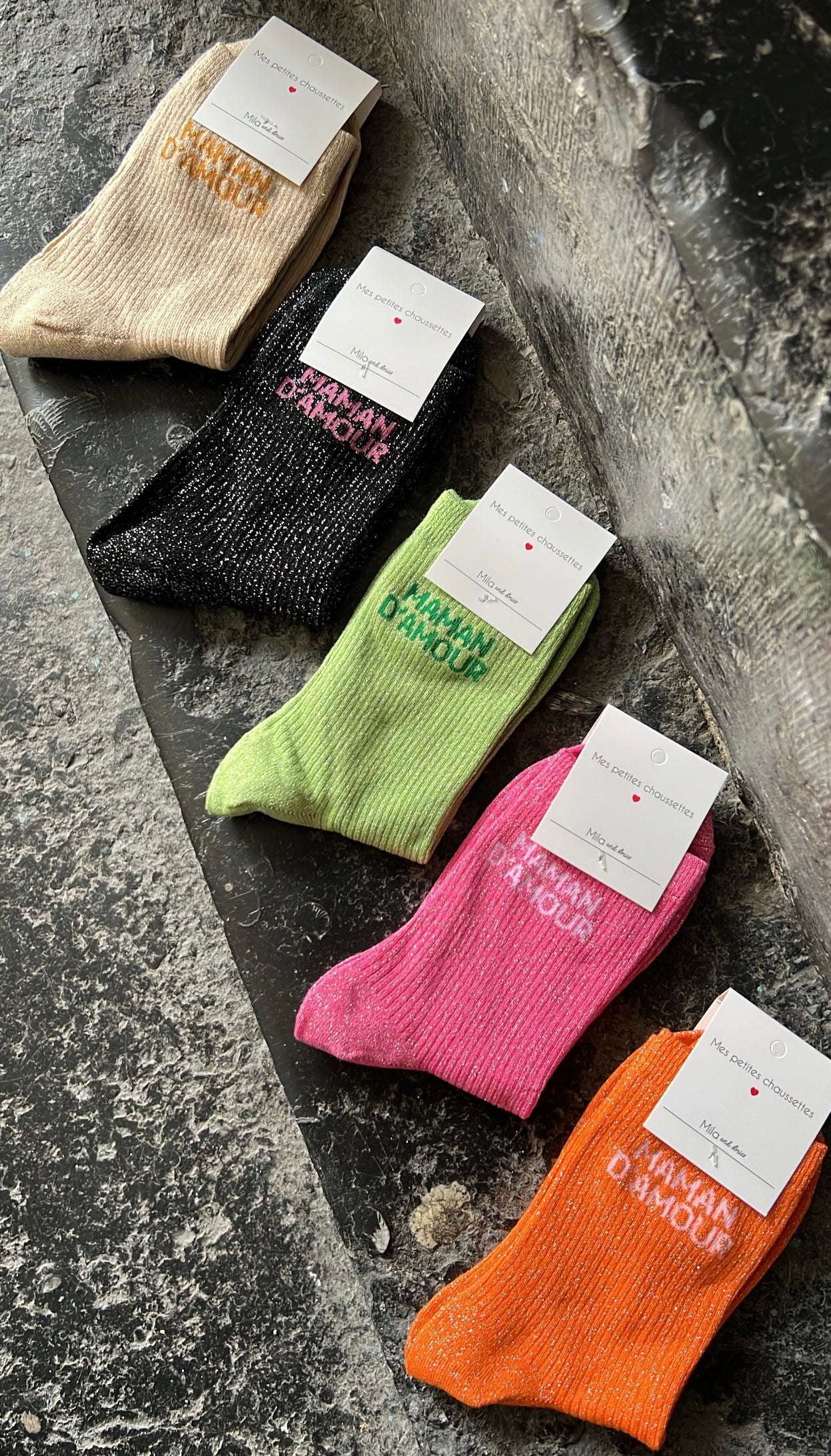Chaussettes MAMAN D’AMOUR Noir