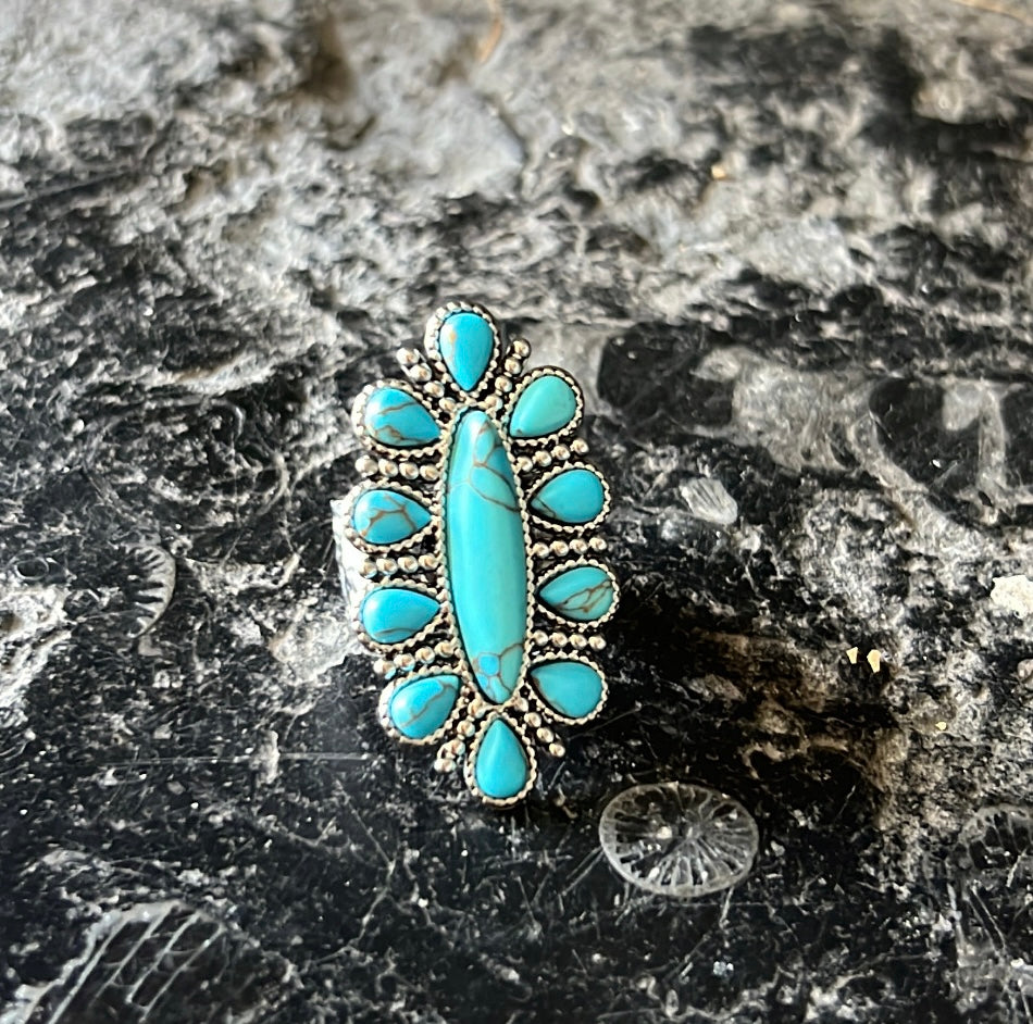 Bague MALACHITE doré/argenté