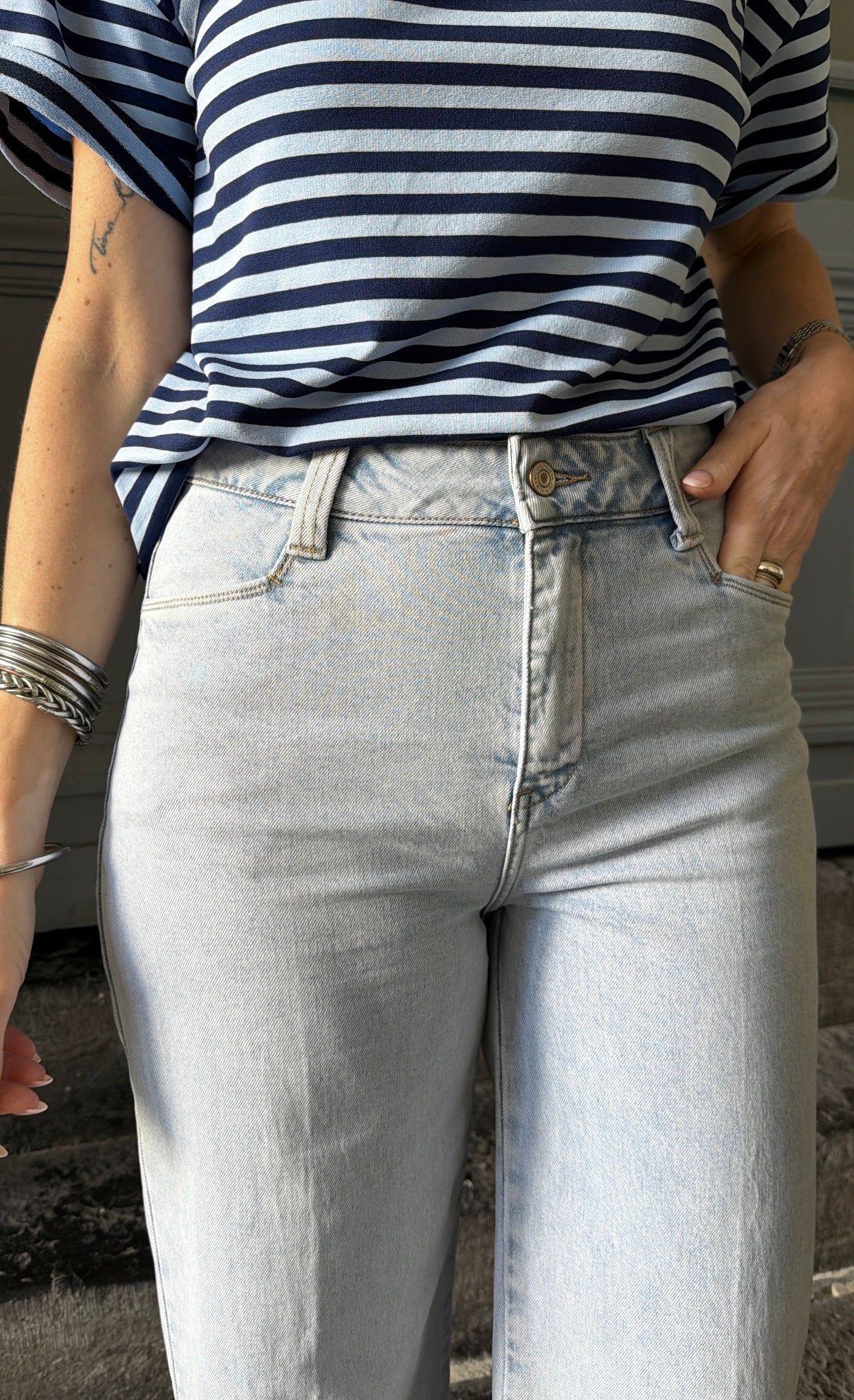 Jean Wide BASILE Denim clair ORAIJE