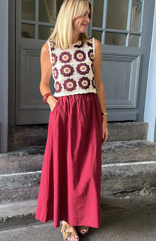 Jupe ELOÏSE Bordeaux