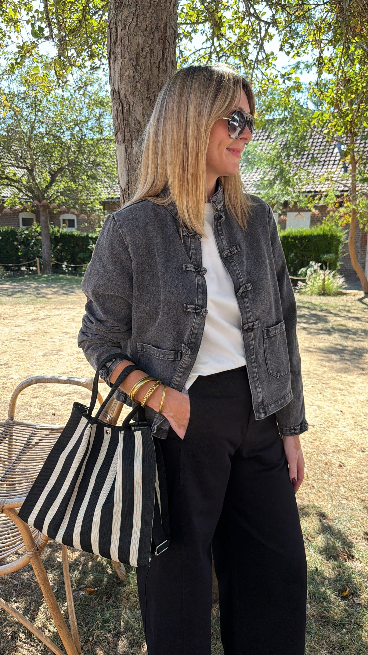 Sac MAÉ Noir/Ecru