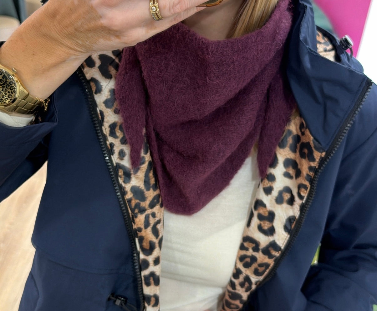 Foulard triangle REMI Prune