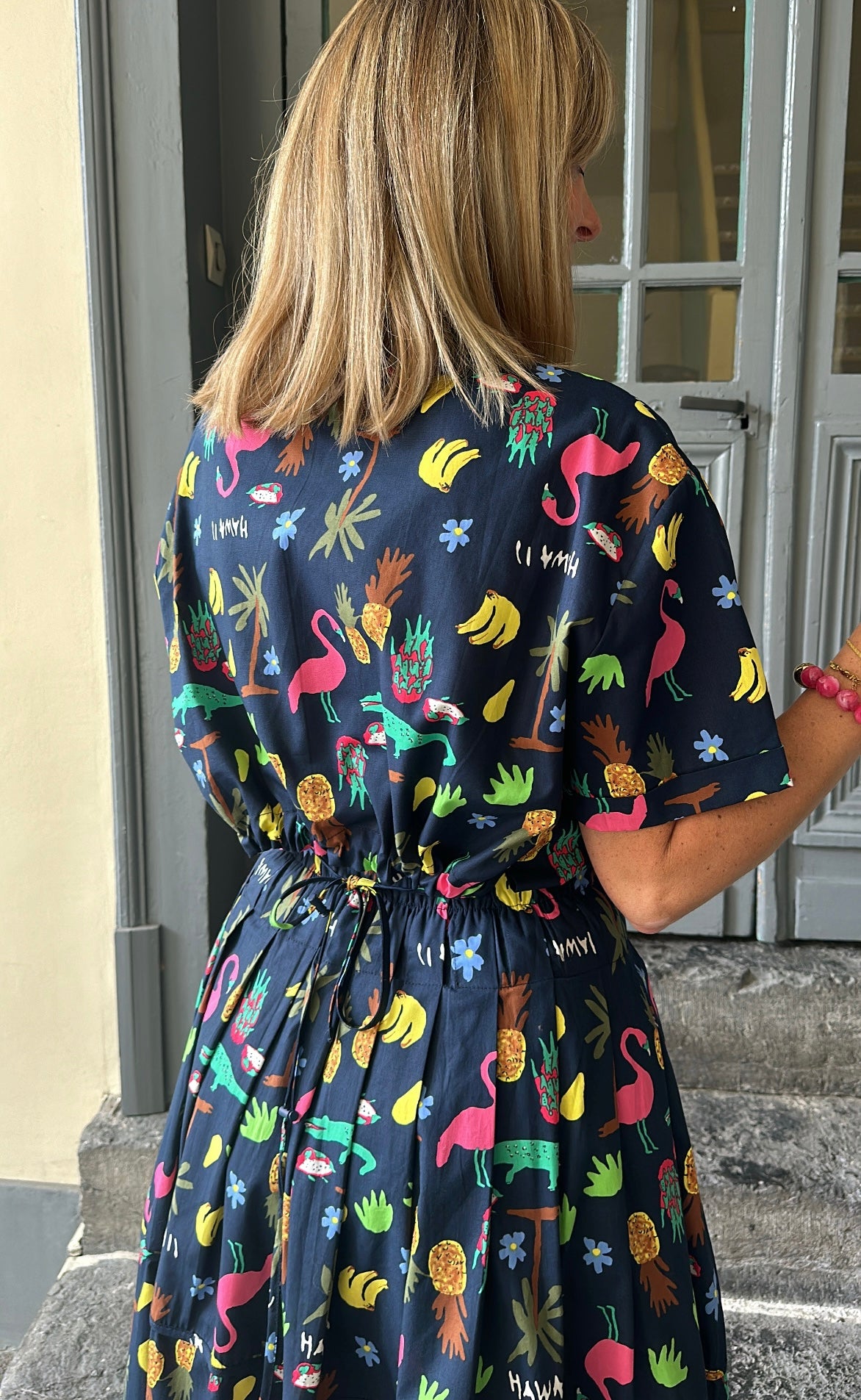 Chemise SUZANNE imprimée bleu marine