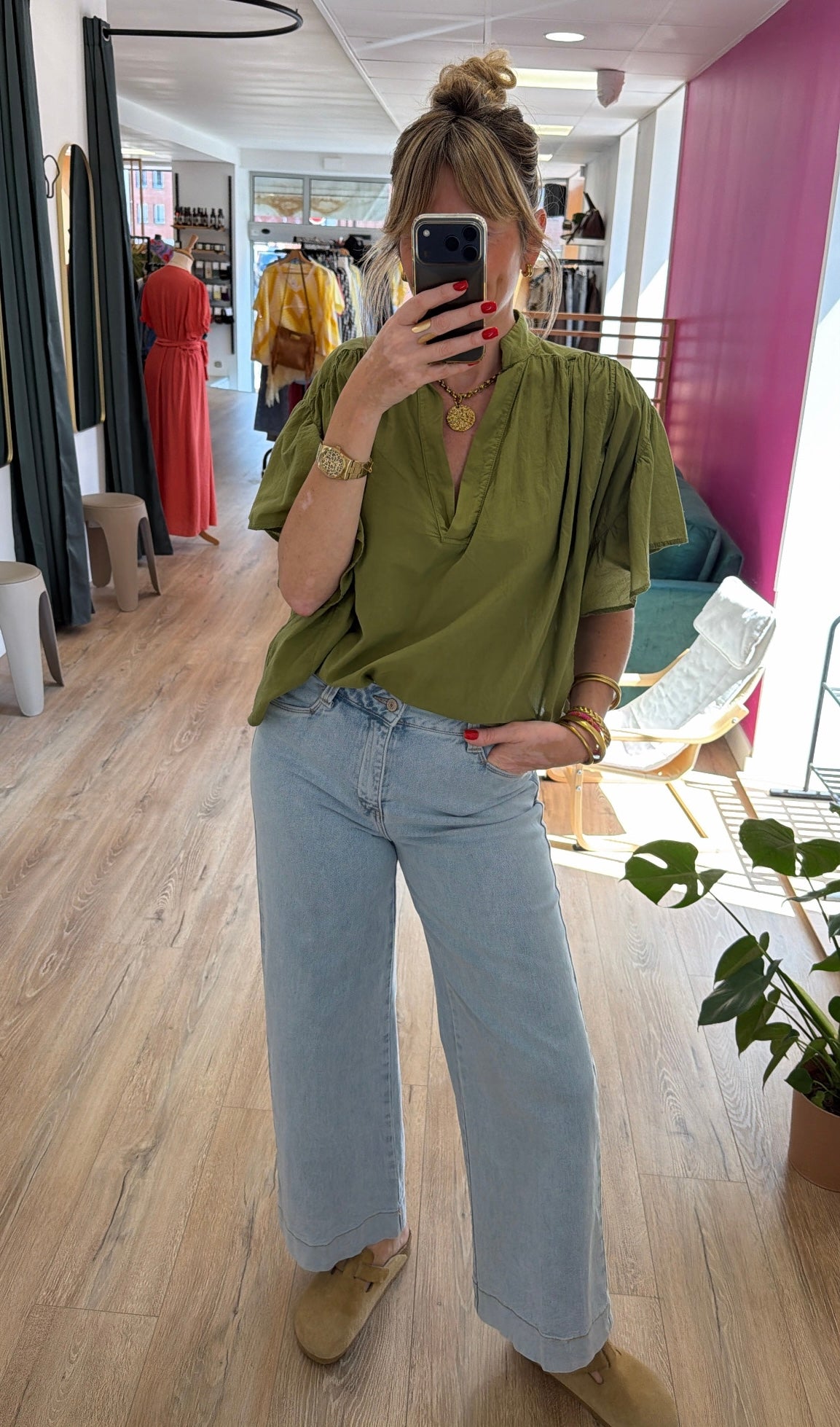 Blouse OXANE Vert Olive