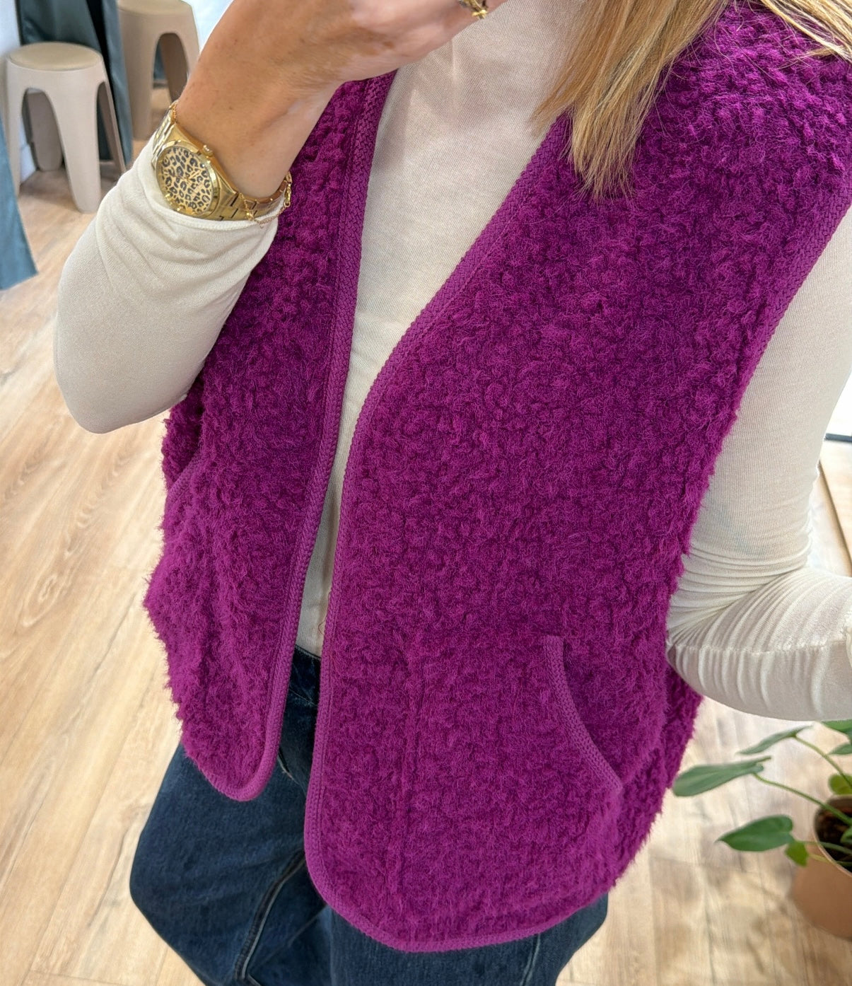 Gilet LOUIS Magenta