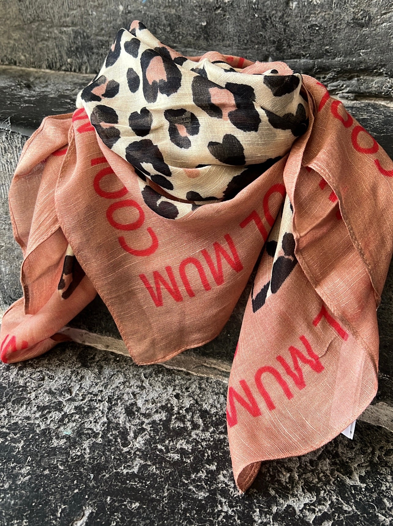 Foulard MIRANDI Moka camel/Léopard