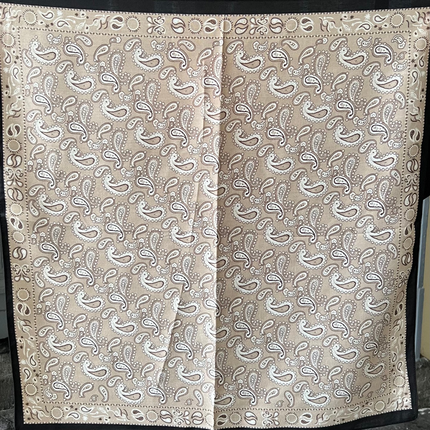 Foulard IPHIGÉNIE Beige/Noir