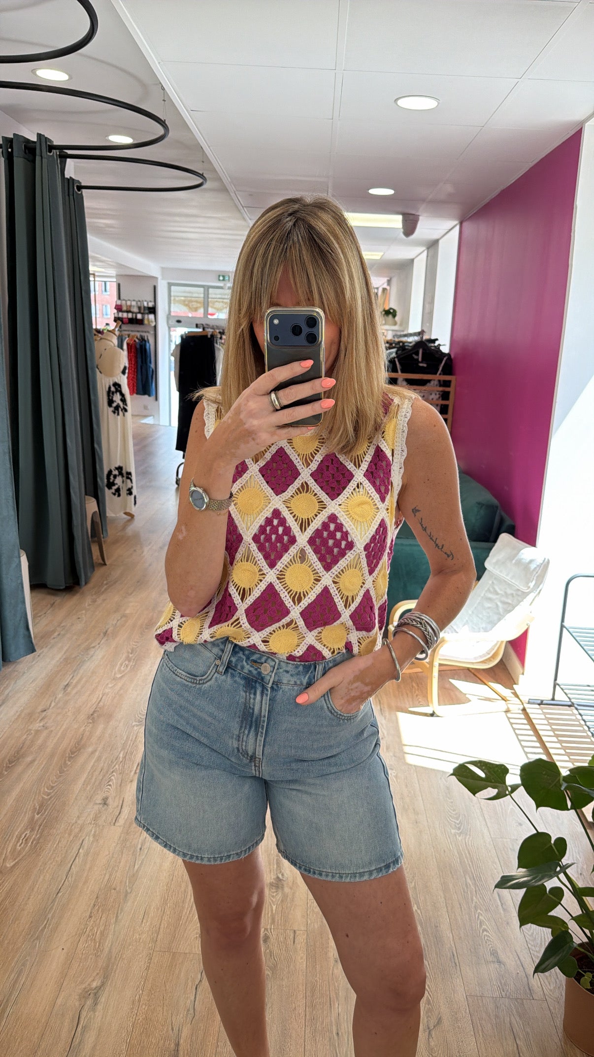 Short ALIYAH Denim clair