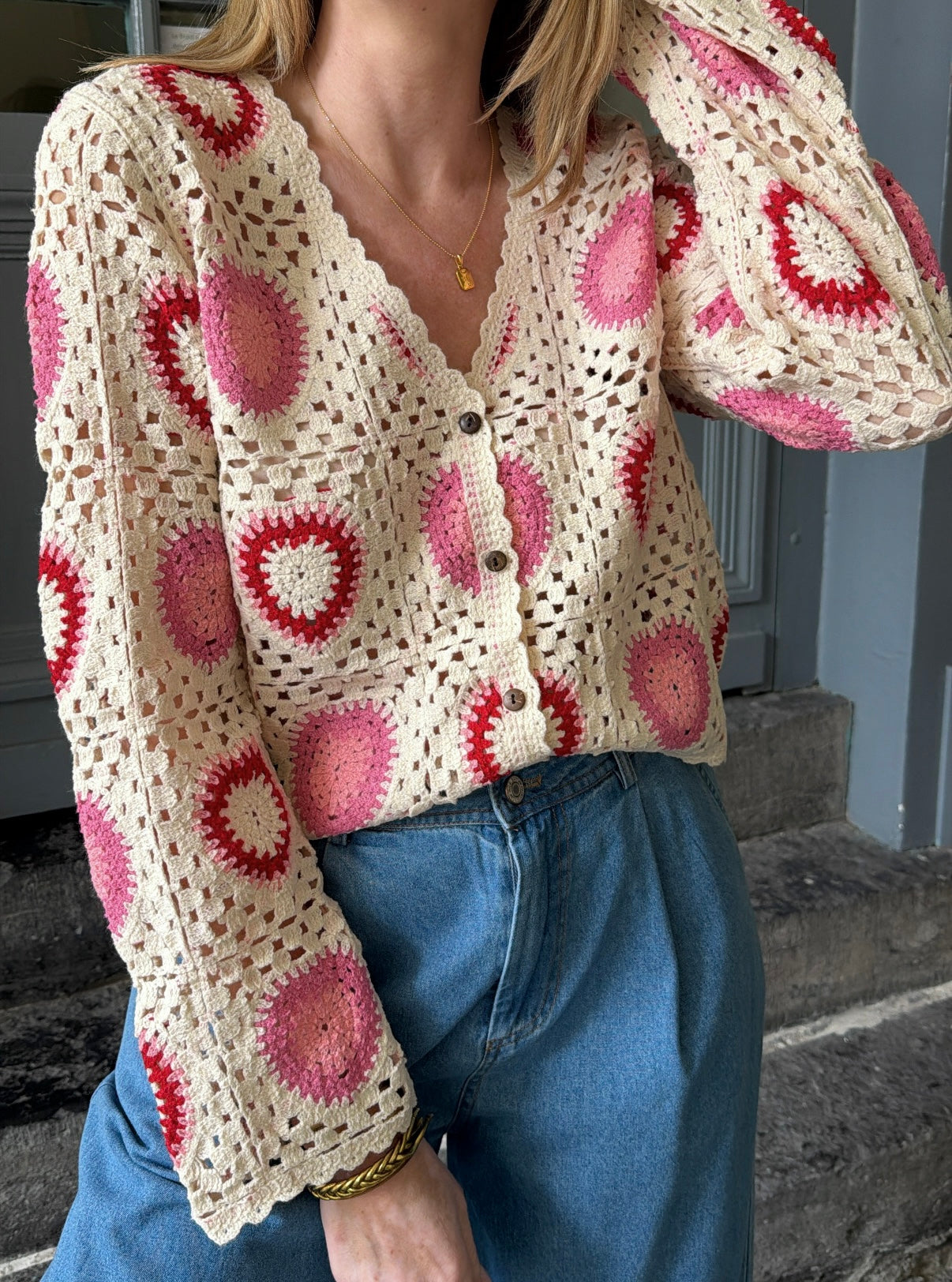 Gilet ELIOT Rose/Beige