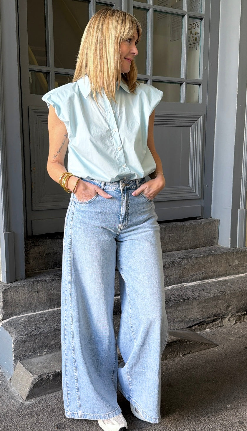 Chemisier ANOUK Bleu ciel