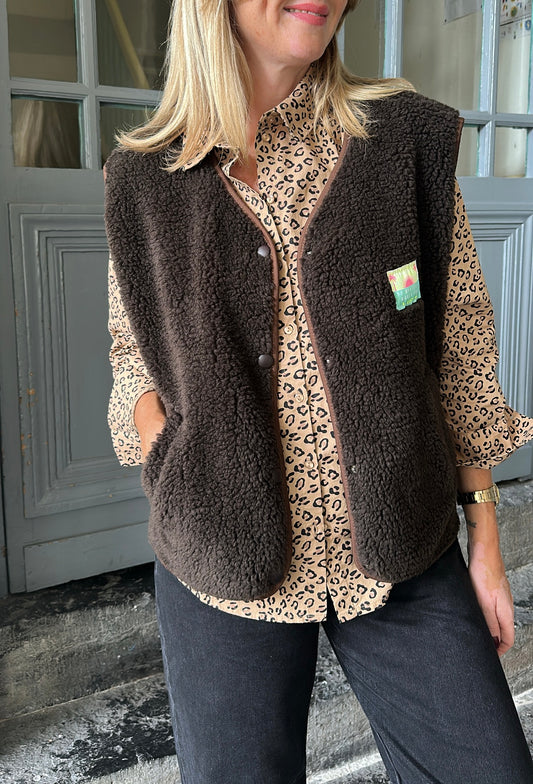 Gilet moumoute HARRY Chocolat