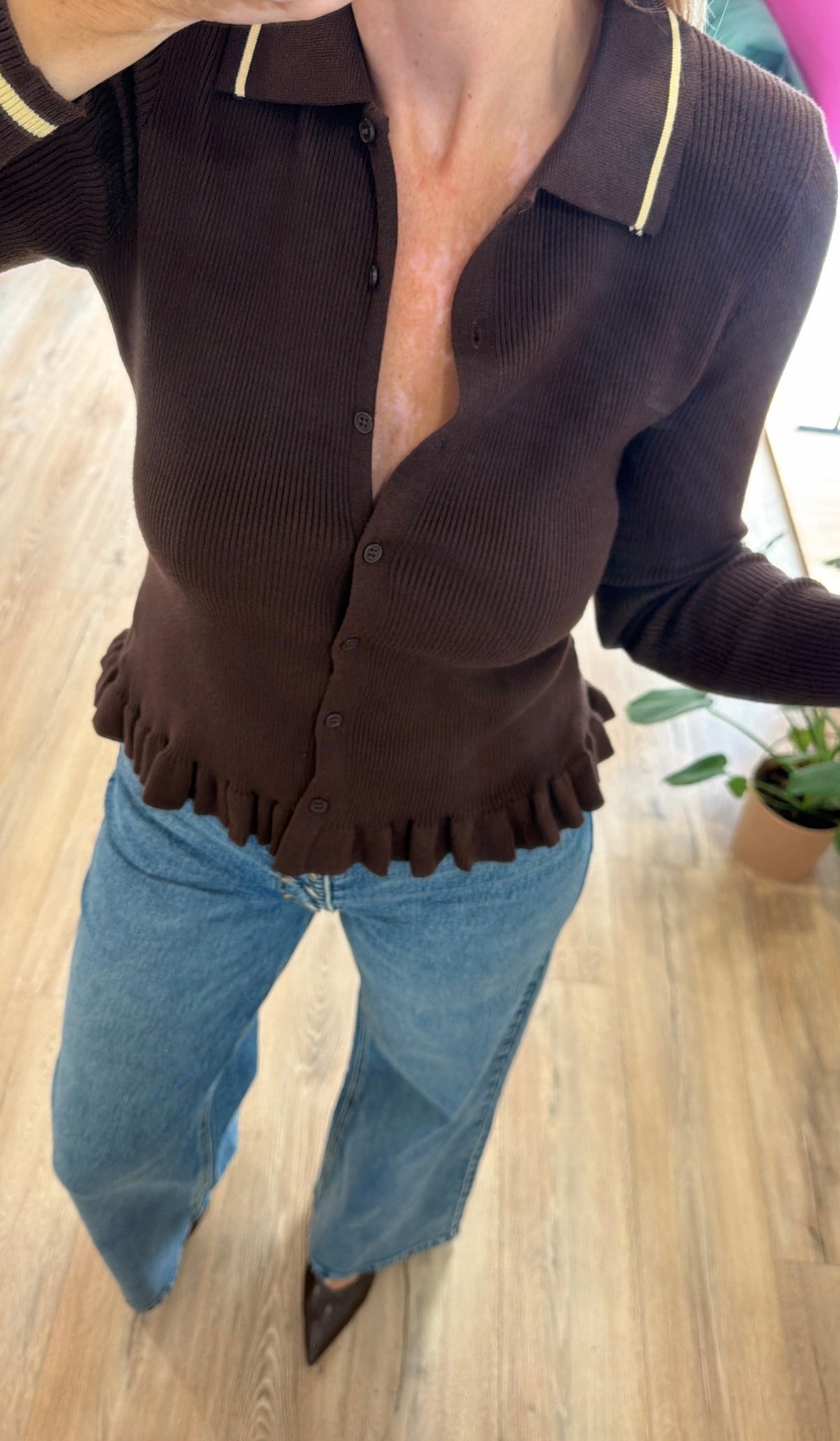 Polo maille SOREN Chocolat