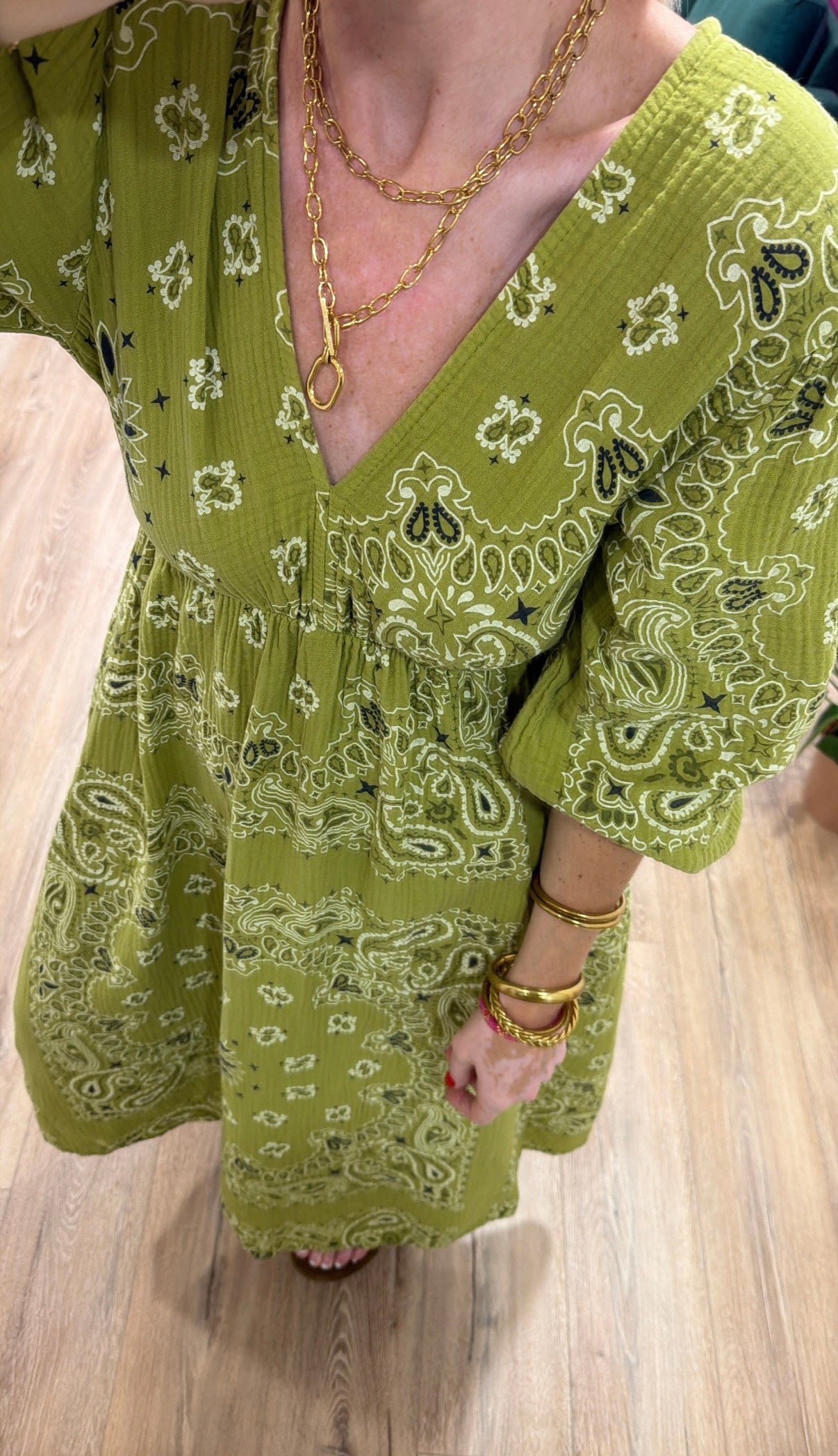 Robe THEA Vert Anis