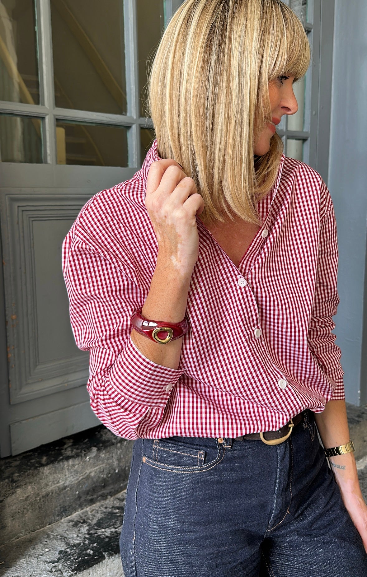 Chemise VICHY Rouge/Bordeaux