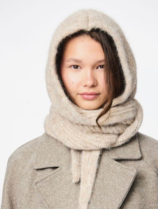 Écharpe/Cagoule REBEKKA Beige PIECES