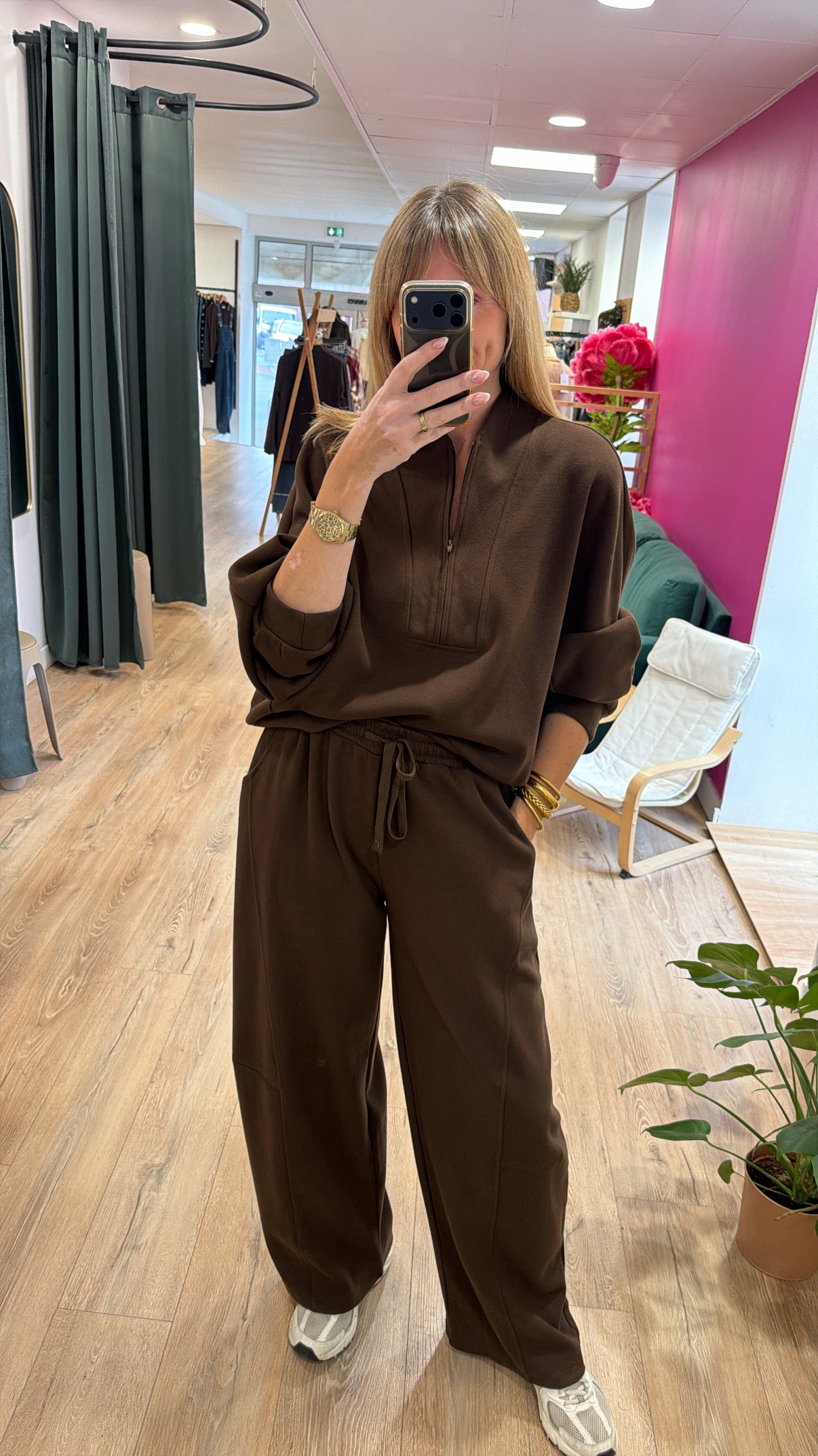 Pantalon jogging MAUDE Chocolat