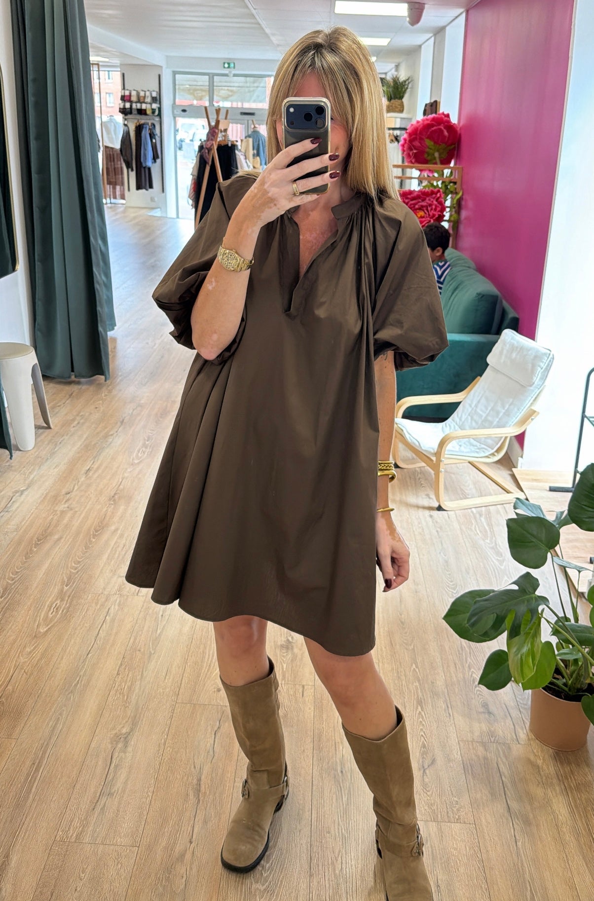 Robe SÉLÈNE Chocolat