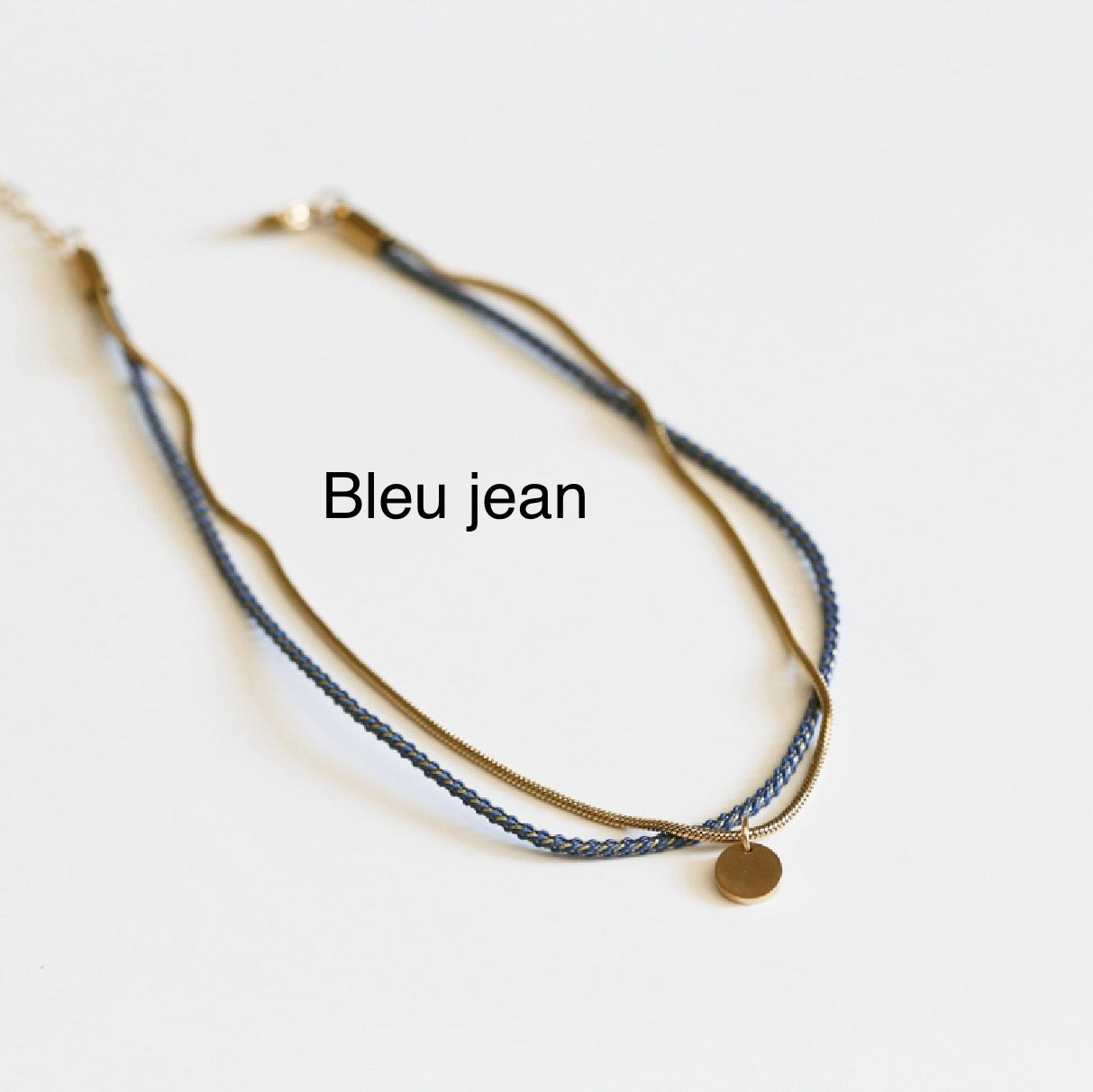 Bijoux VALENTIN & VALENTINE 2 en 1 Bleu jean