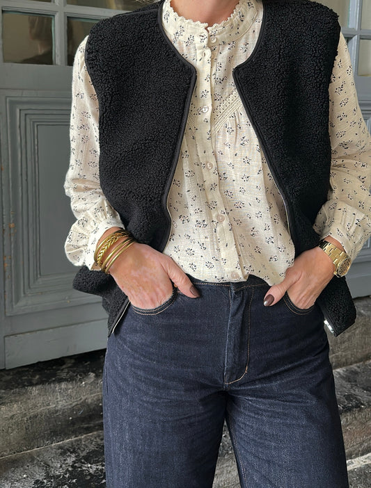 Gilet moumoute ISAAC Noir