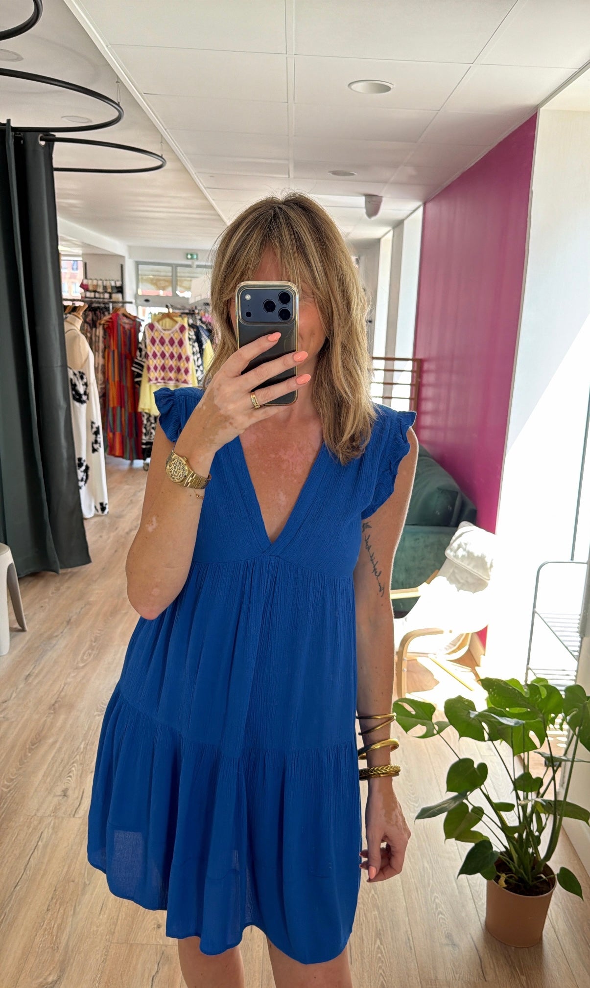 Robe APOLINE Bleu électrique