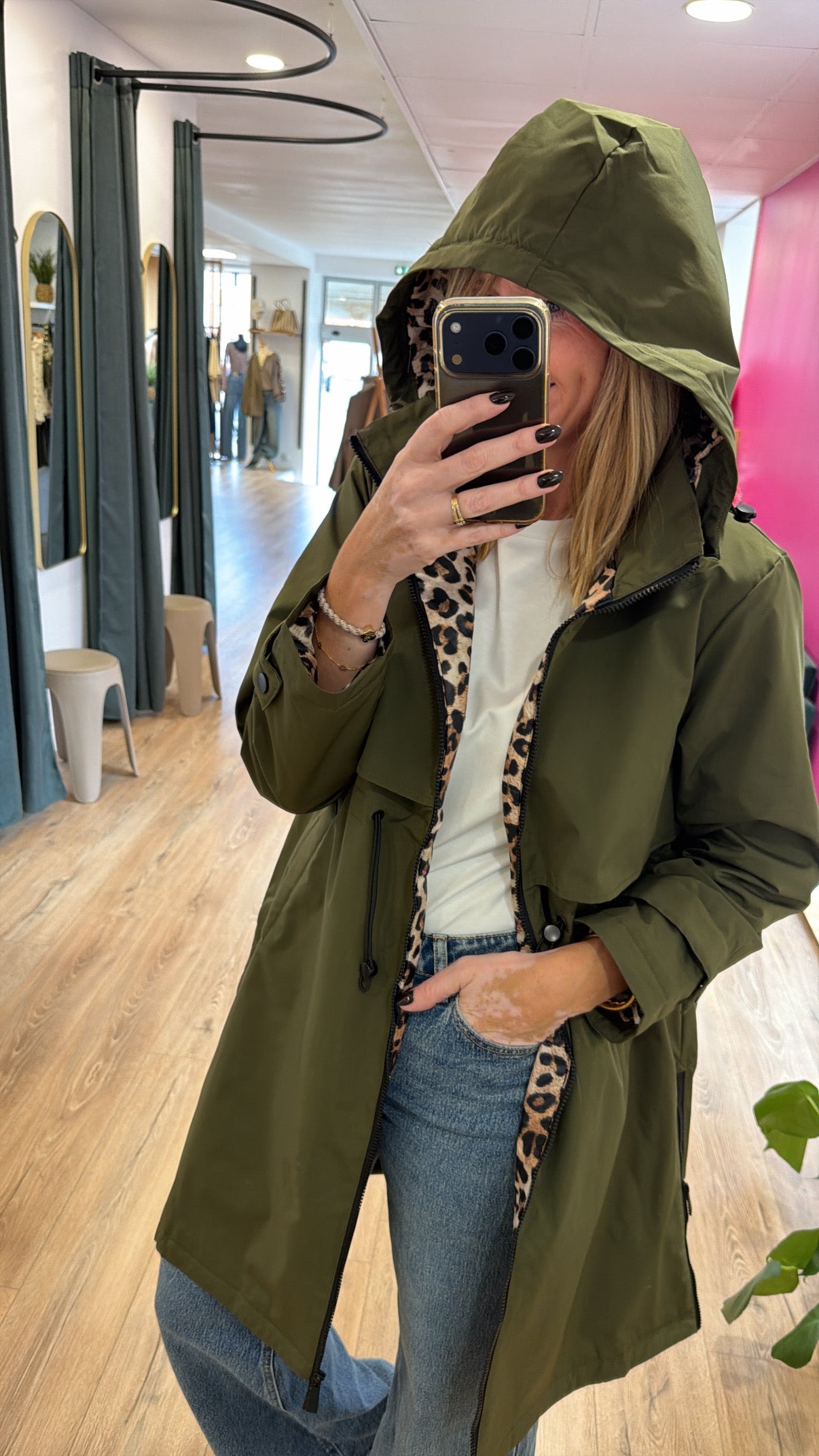Imperméable NICOLAS Kaki/Léopard