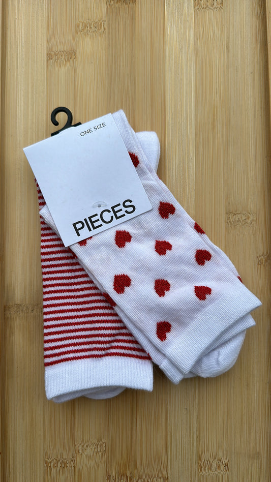 Chaussettes NINA PIECES Rouge/Blanc