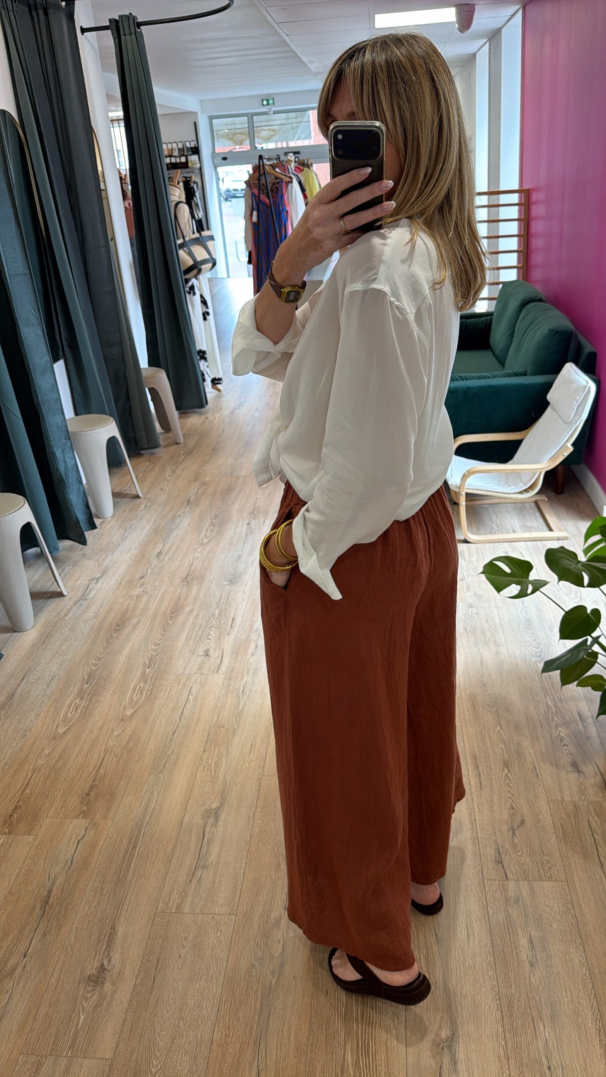 Pantalon LINA Chocolat Sienne