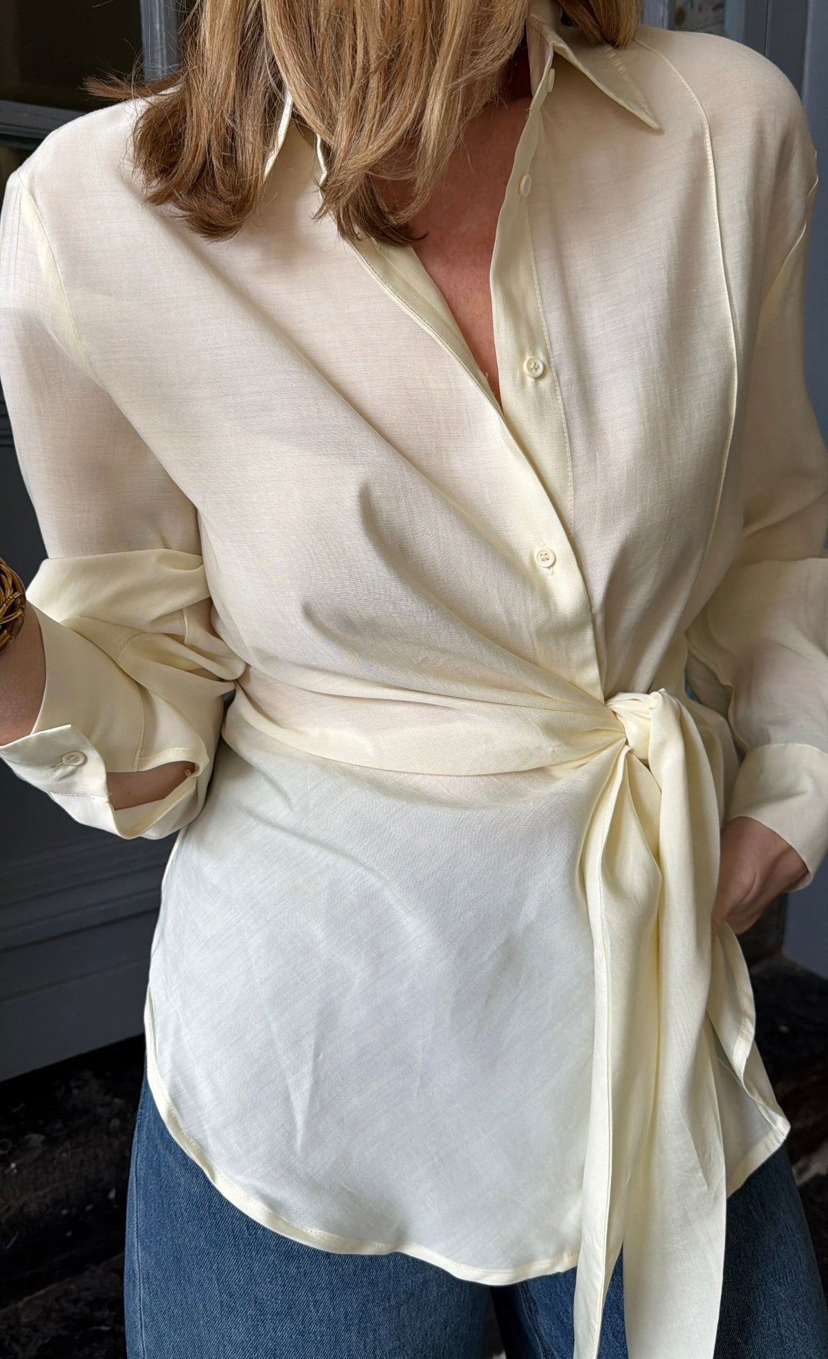 Chemise ZINA jaune beurre