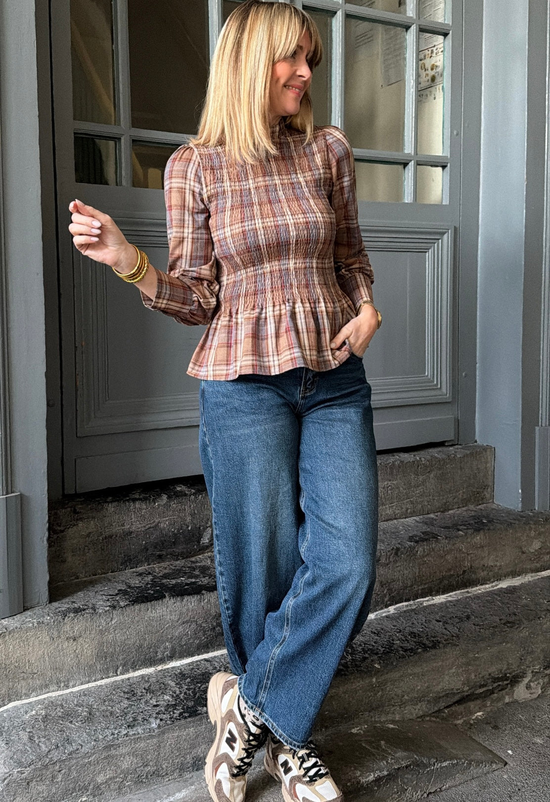 Top à carreaux NOÉMIE