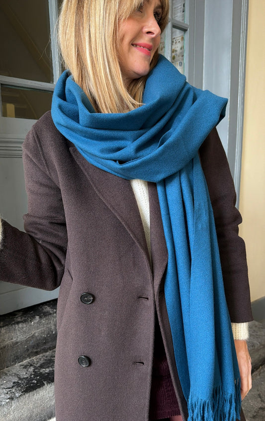 Maxi écharpe LOU Bleu pétrole