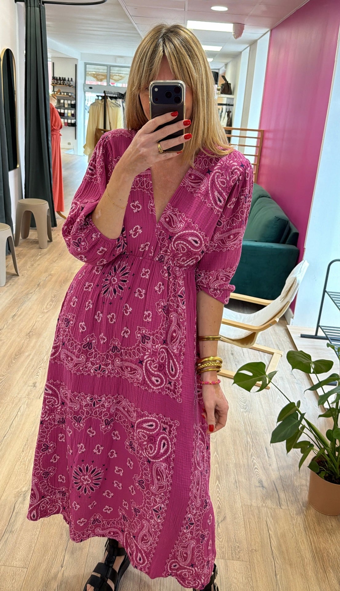 Robe THEA Framboise