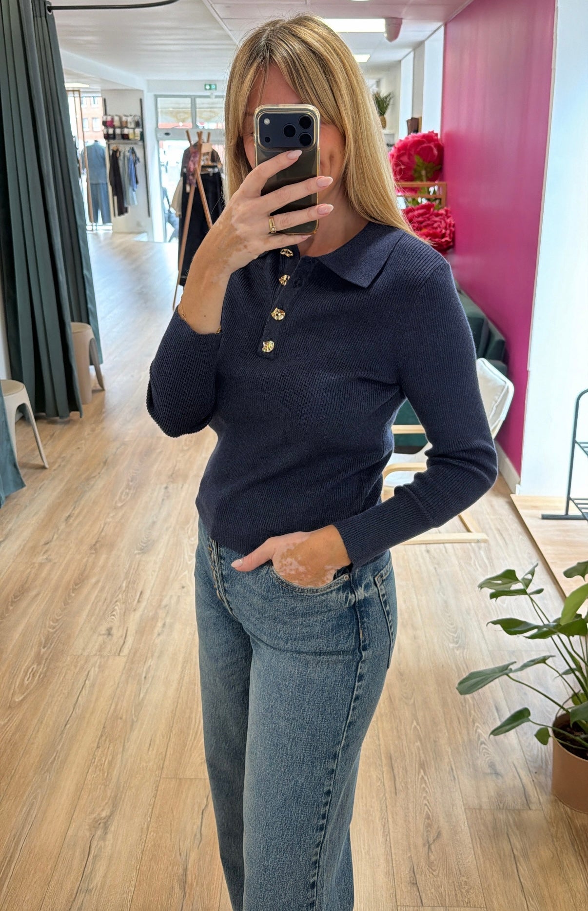 Top CÉLIAN Bleu marine