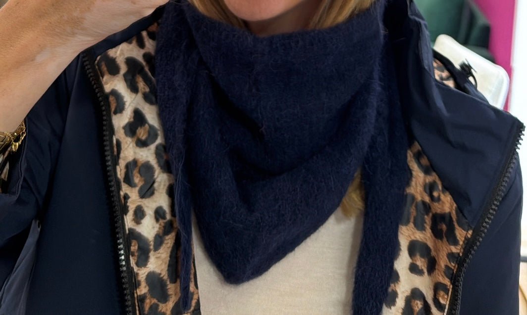 Foulard triangle REMI Bleu marine