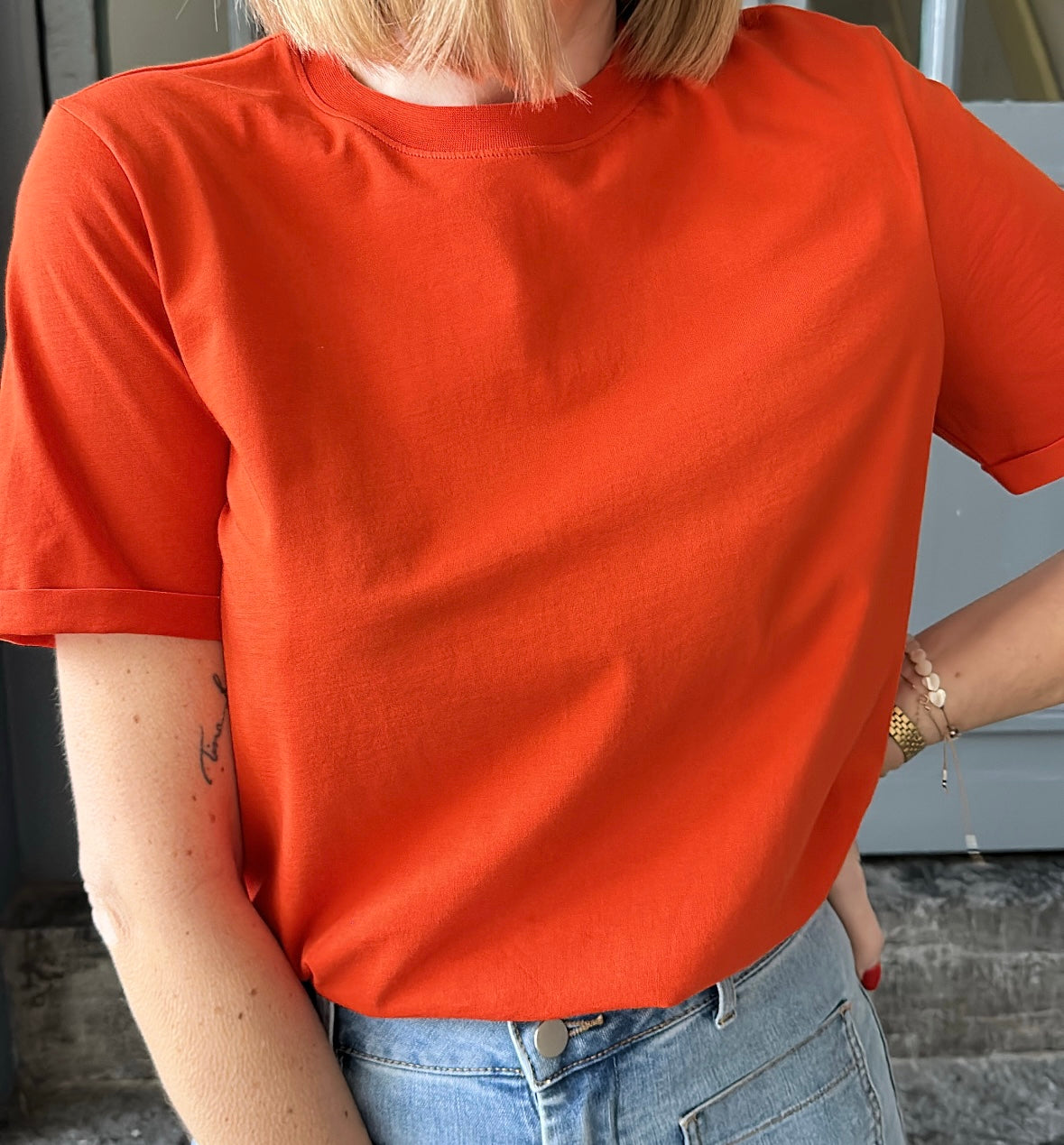 T-shirt RIA Orange PIECES