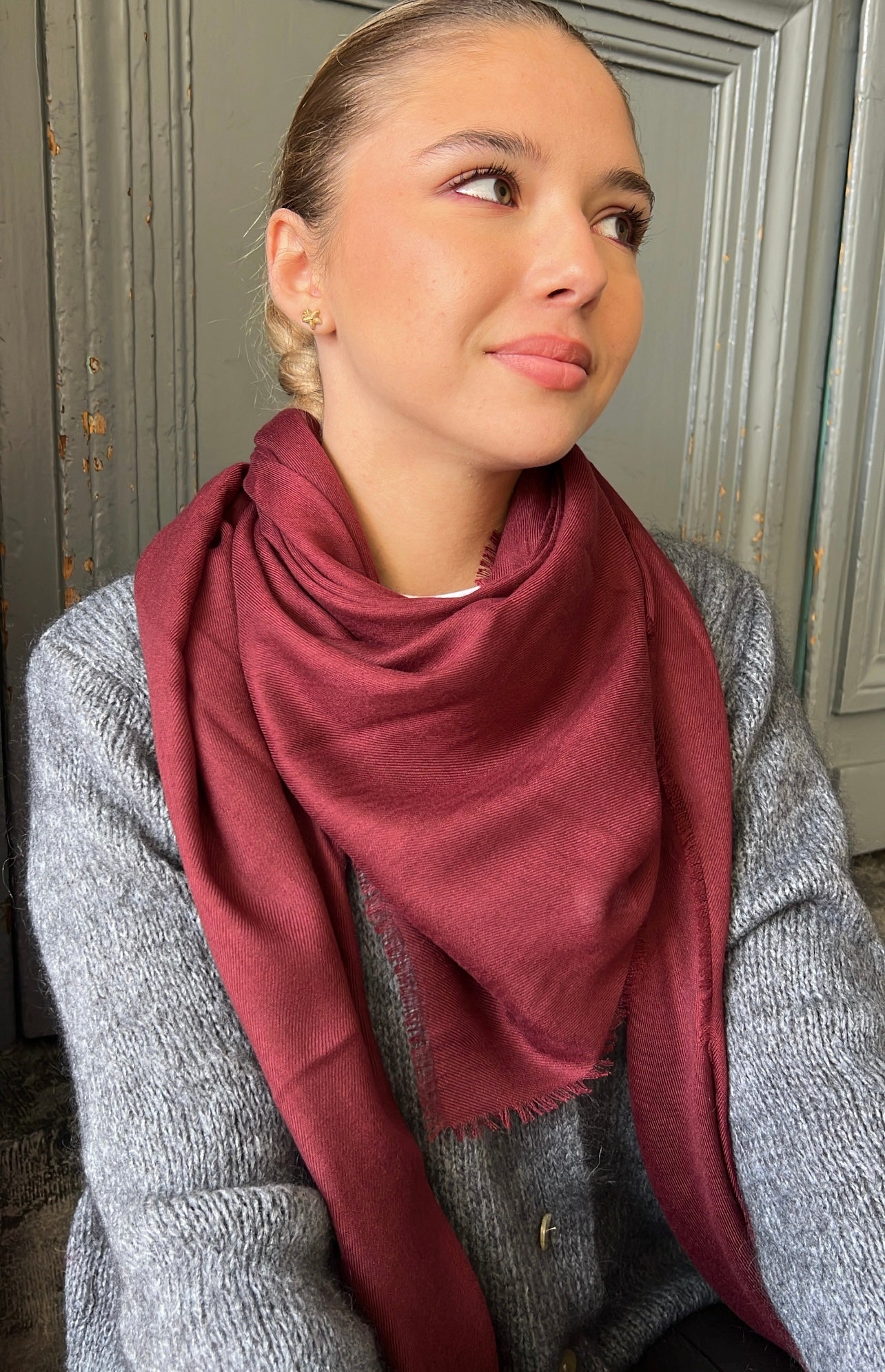 Écharpe HAILEY PIECES Bordeaux