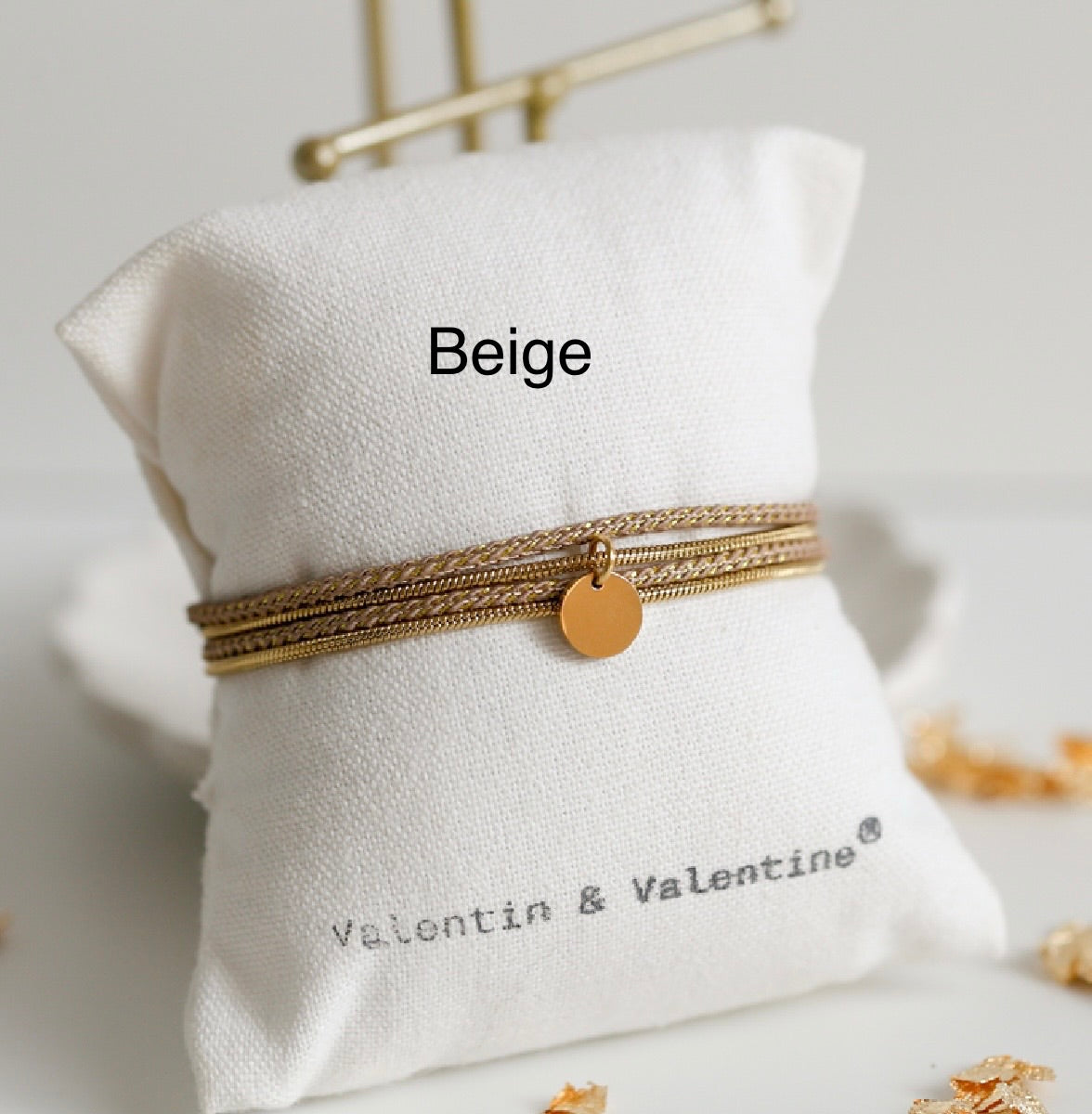 Bijoux VALENTIN & VALENTINE 2 en 1 Beige