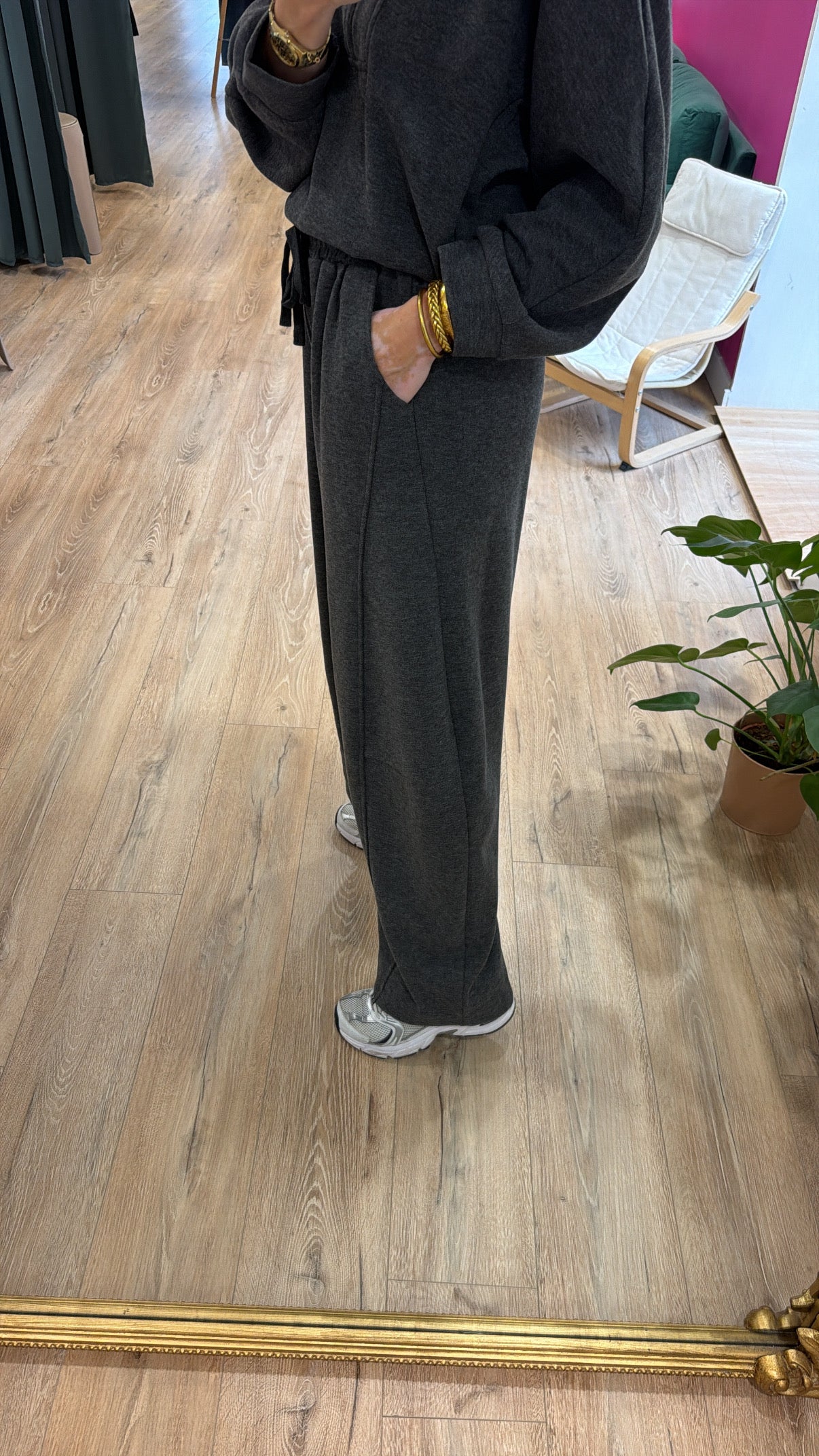 Pantalon jogging MAUDE Gris chiné