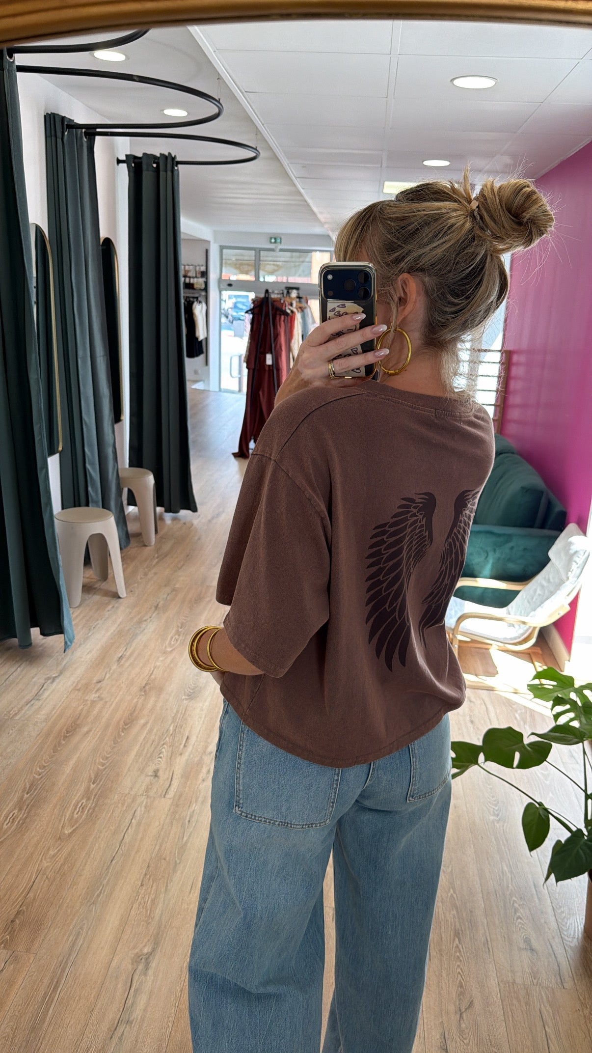 T-shirt ANGEL Chocolat vieilli