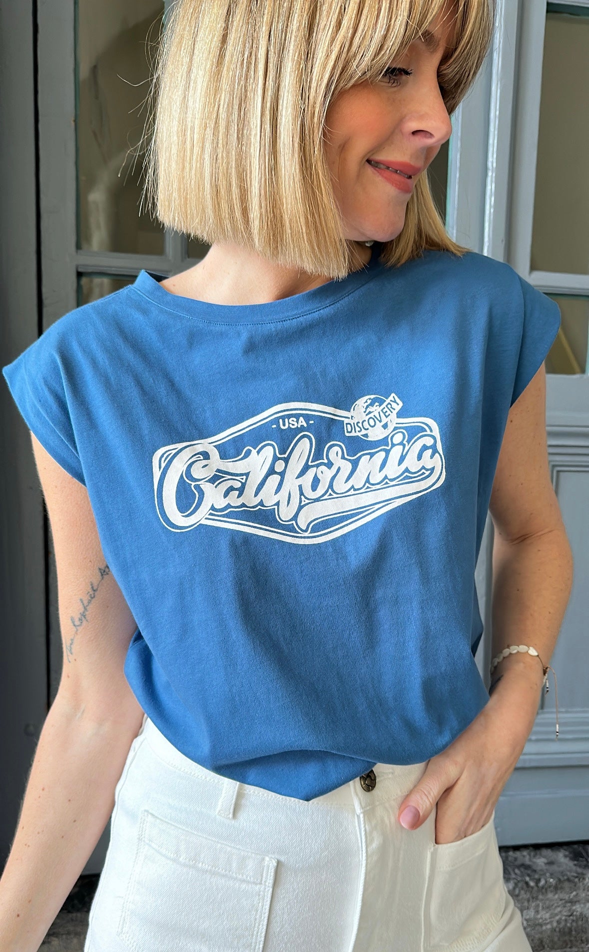 T-shirt CALIFORNIA Bleu