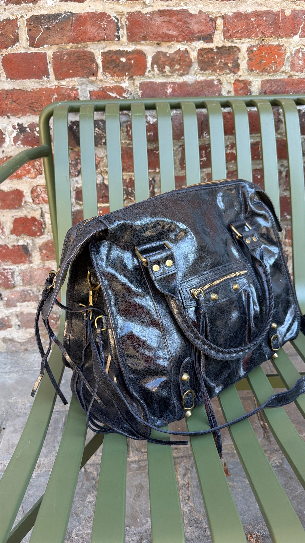 Sac ELSA Noir brillant