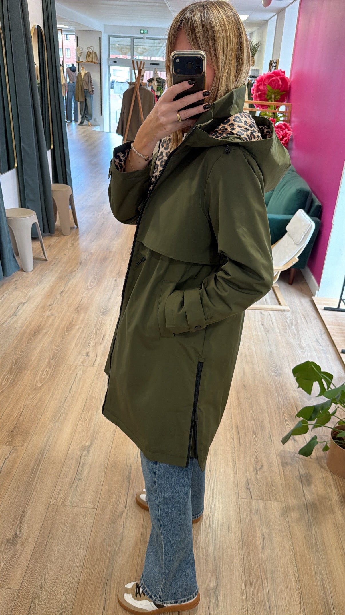 Imperméable NICOLAS Kaki/Léopard