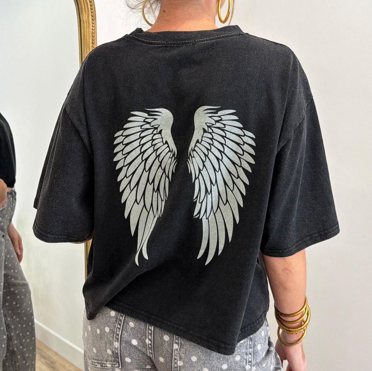 T-shirt ANGEL Noir vielli