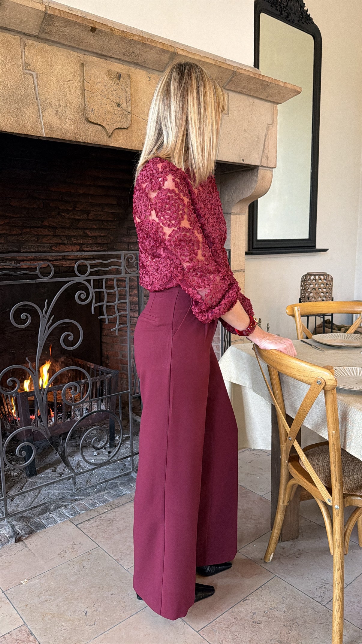 Pantalon SACHA Bordeaux