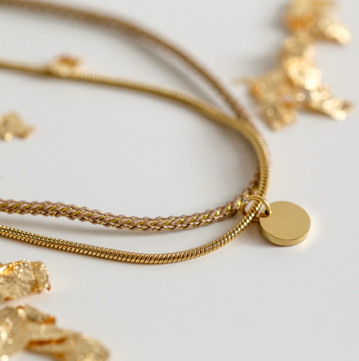 Bijoux VALENTIN & VALENTINE 2 en 1 Beige