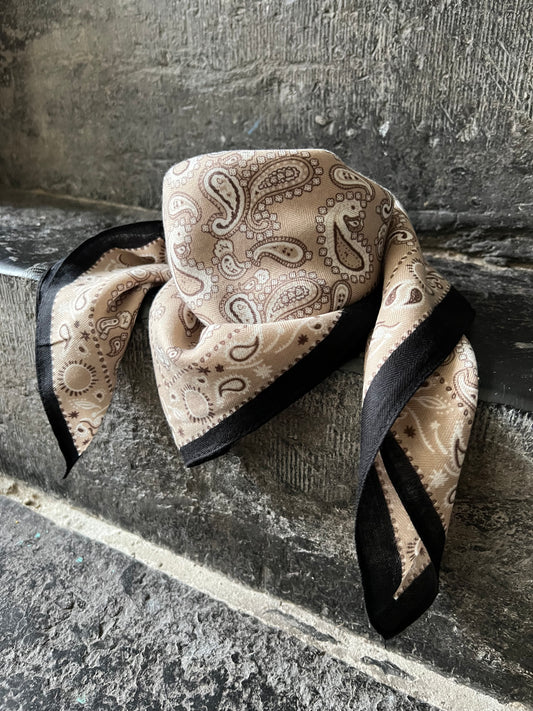 Foulard IPHIGÉNIE Beige/Noir