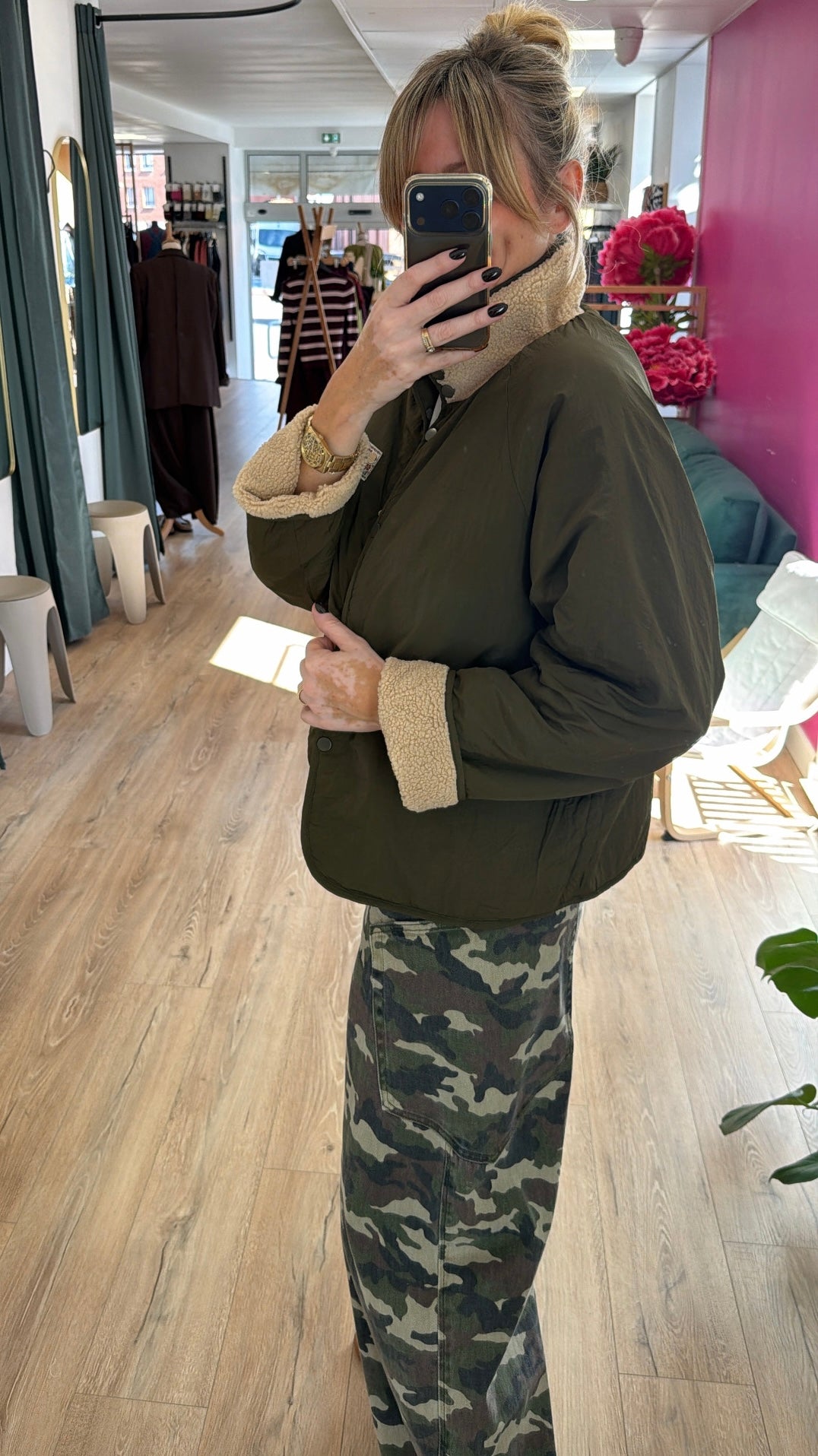 Veste ALIZÉE Kaki/ Beige