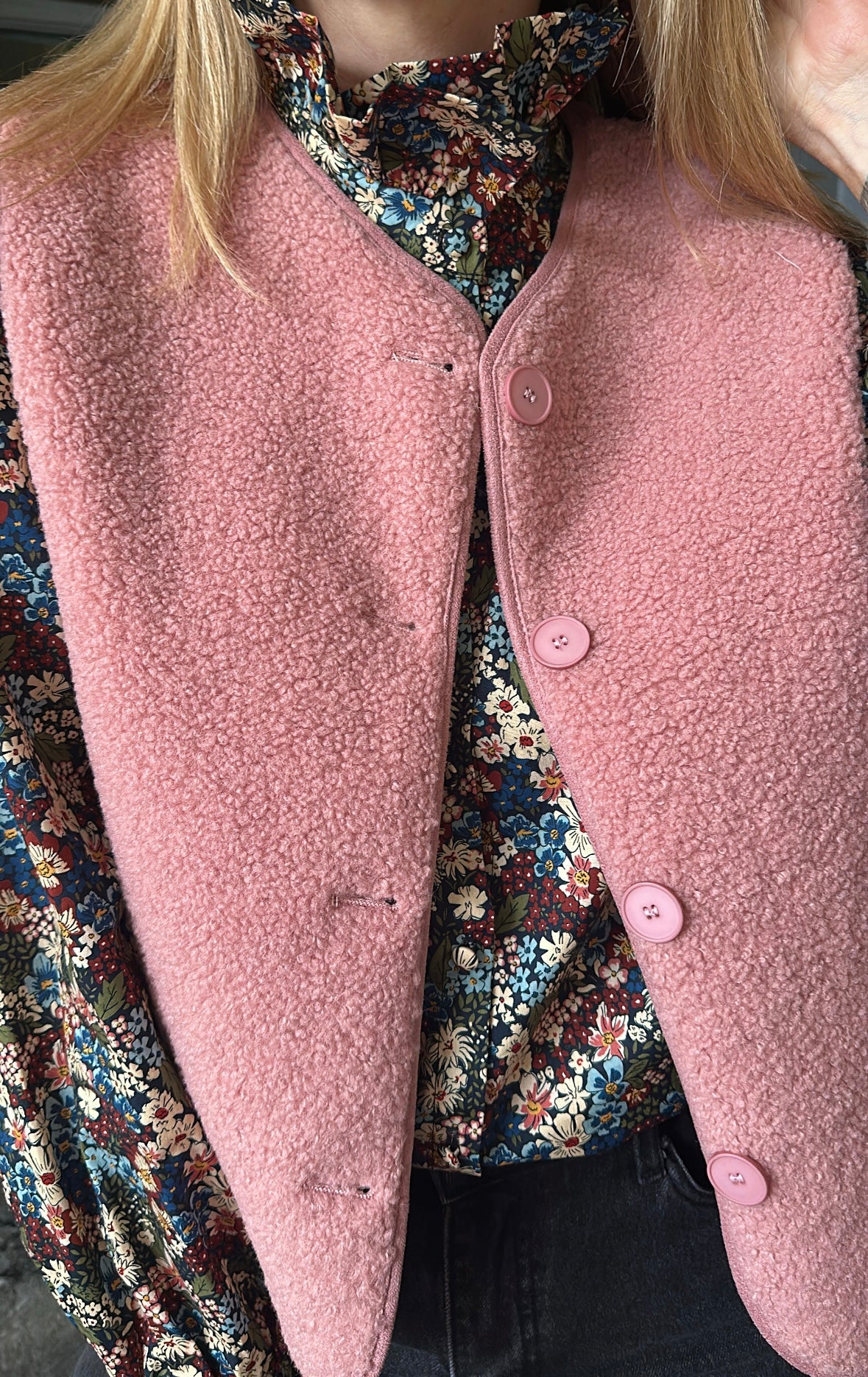 Gilet DORINE Vieux rose